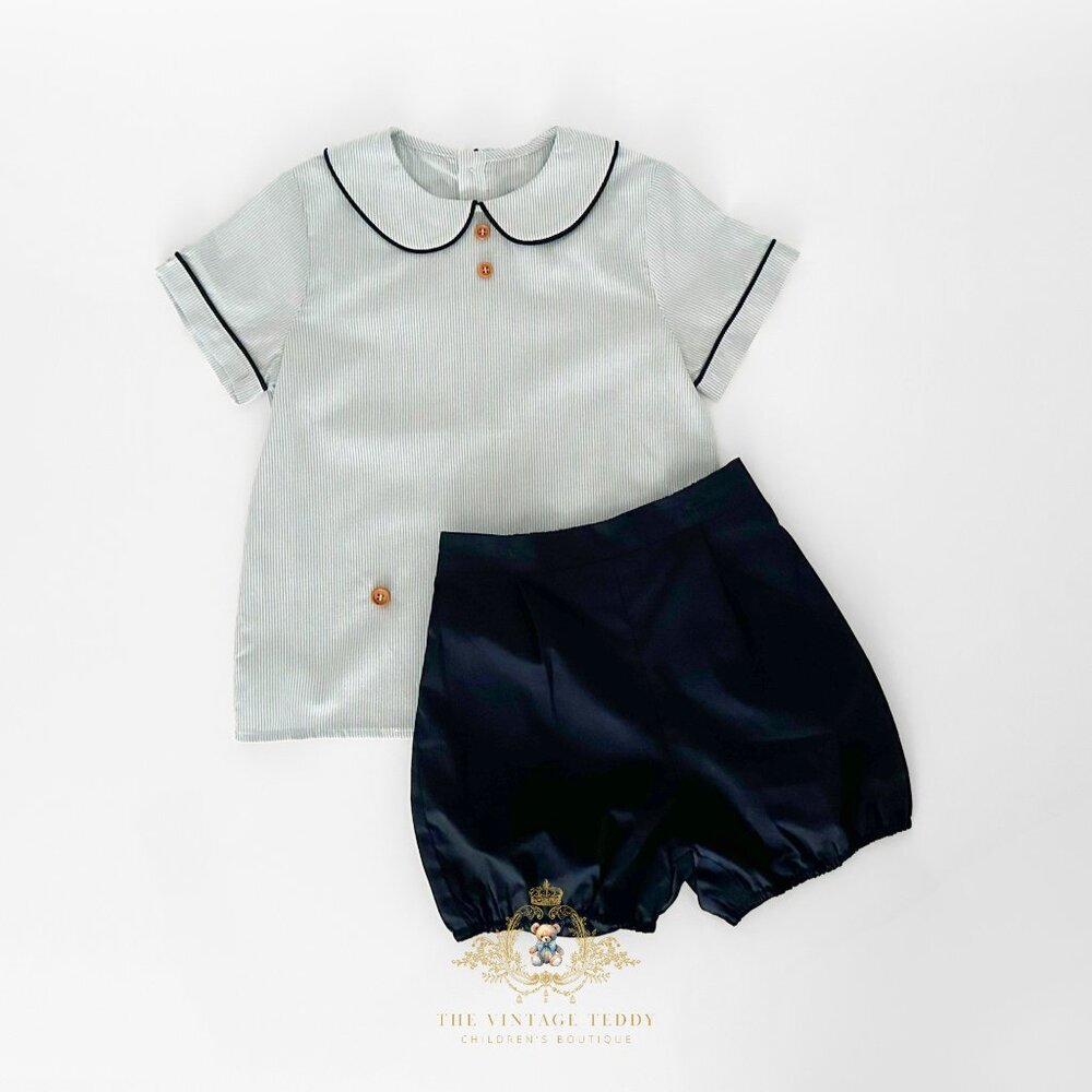 NWT Handsome Boys Dress Shirt & Shorts 2 Piece Outfit Celebration Wear Suit 5T